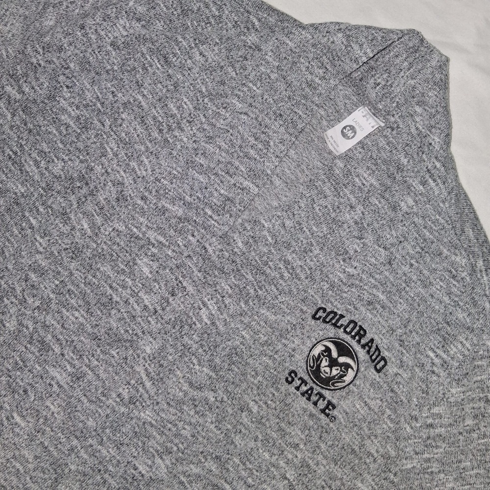 Colorado State Rams Cardigan Sweater Womens Small Gray Embroidered Paw‎ Ladies